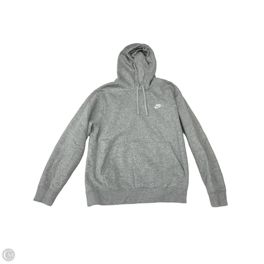 Sweatshirt Hoodie By Nike In Grey, Size: L