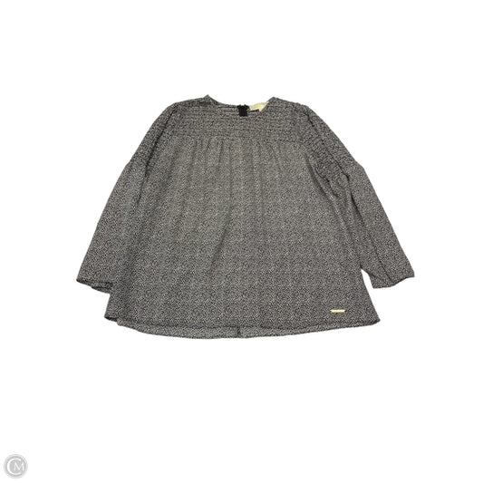 Blouse 3/4 Sleeve By Michael By Michael Kors In Black & White, Size: S