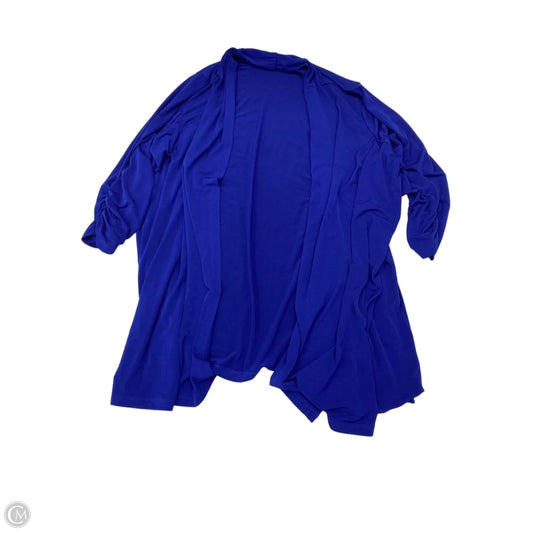Cardigan By Susan Graver In Blue, Size: 3x