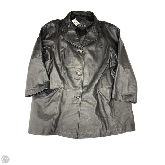 Coat Leather By Lane Bryant In Black, Size: 3x