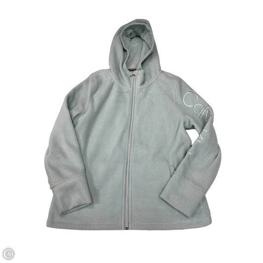 Athletic Jacket By Calvin Klein In Teal, Size: Xl