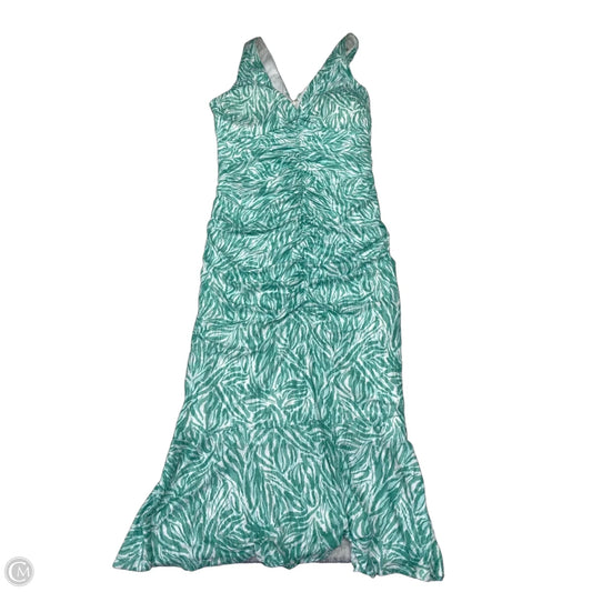Dress Casual Maxi By Guess In Green & White, Size: L