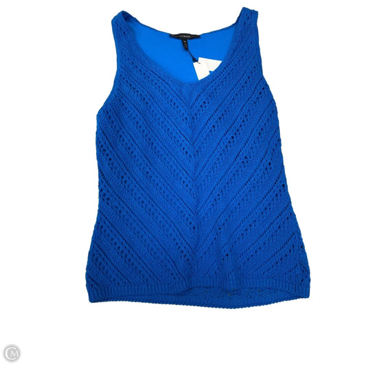Sweater Short Sleeve By White House Black Market In Blue, Size: Mp