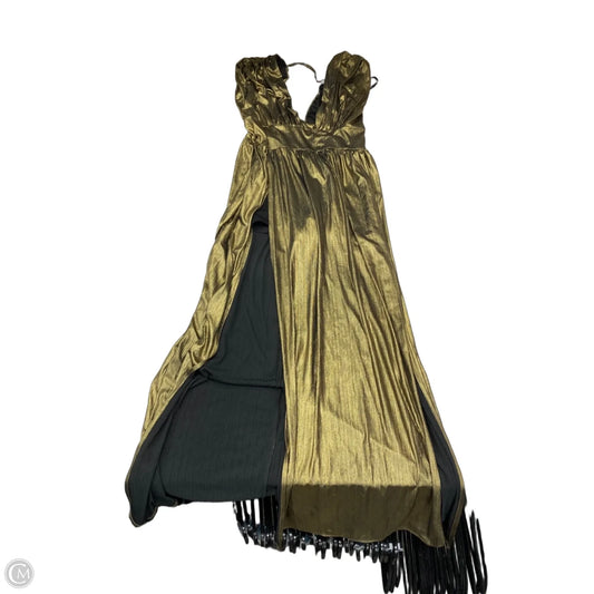 Dress Party Long By Bebe In Gold, Size: M