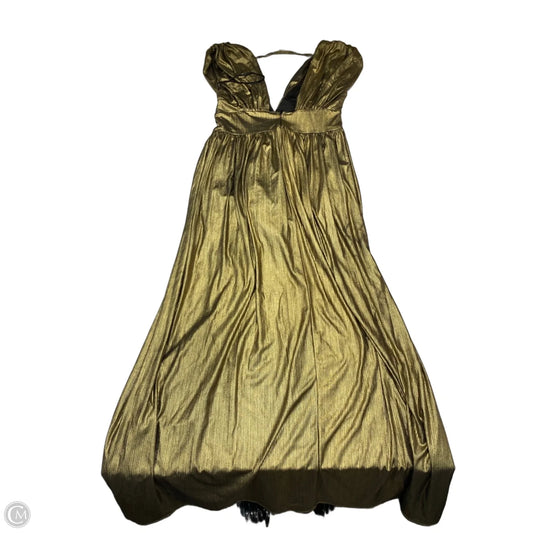 Dress Party Long By Bebe In Gold, Size: M