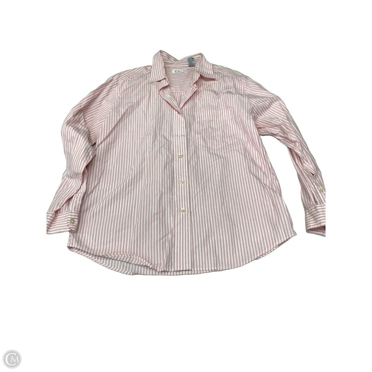 Top Long Sleeve Basic By Talbots In Striped Pattern, Size: M