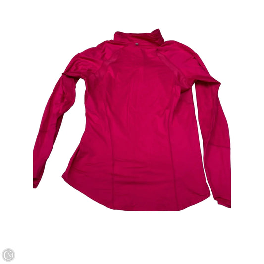Athletic Top Long Sleeve Collar By Nike In Pink, Size: L