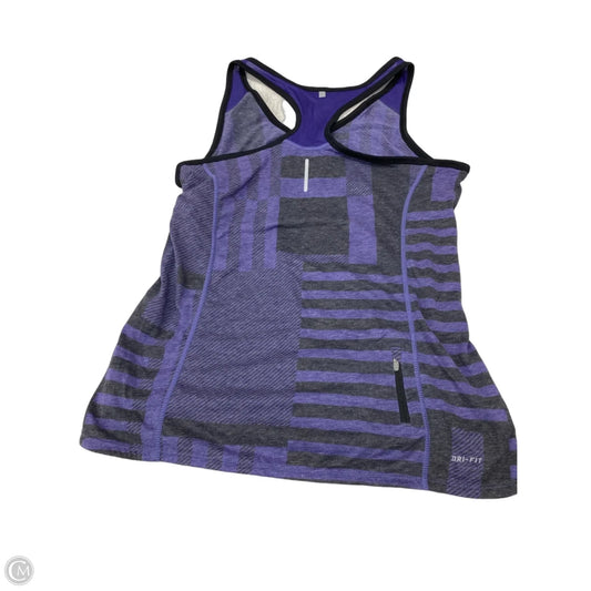 Athletic Tank Top By Nike In Purple, Size: L