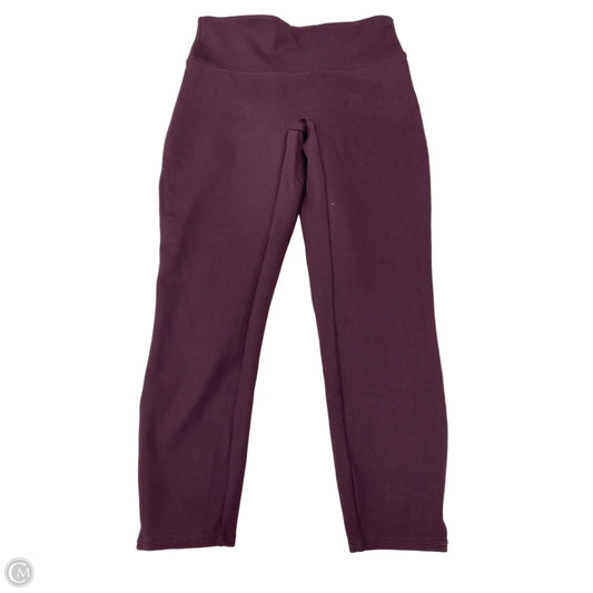 Athletic Leggings Capris By Spanx In Maroon, Size: M