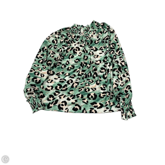 Blouse Long Sleeve By Nine West In Green, Size: Xxl