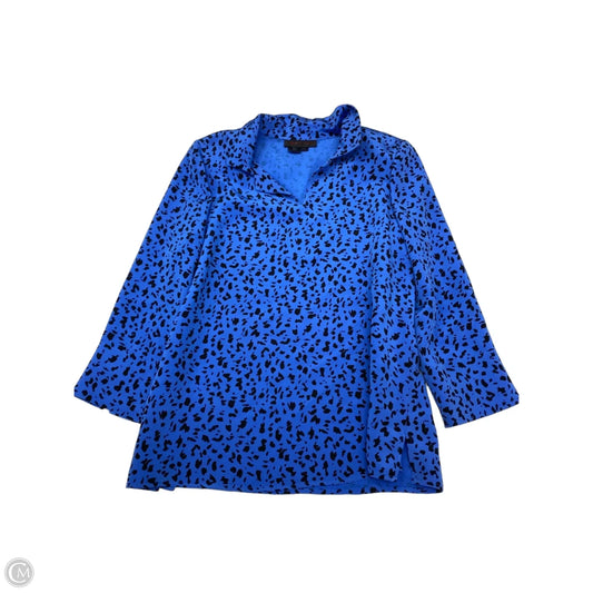 Blouse 3/4 Sleeve By Clothes Mentor In Blue, Size: M