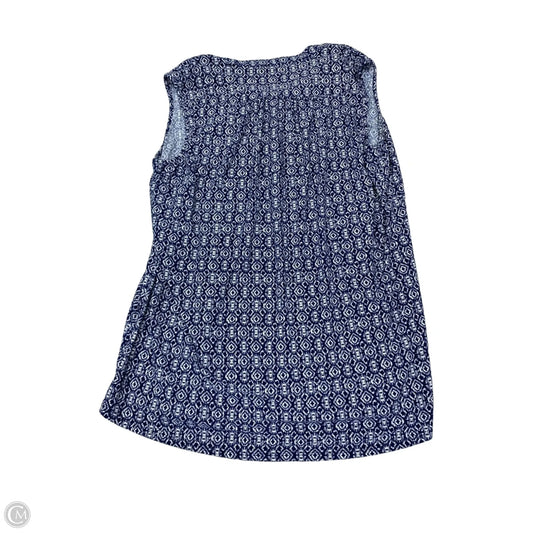 Blouse Sleeveless By Cb Studio In Blue & White, Size: 1x