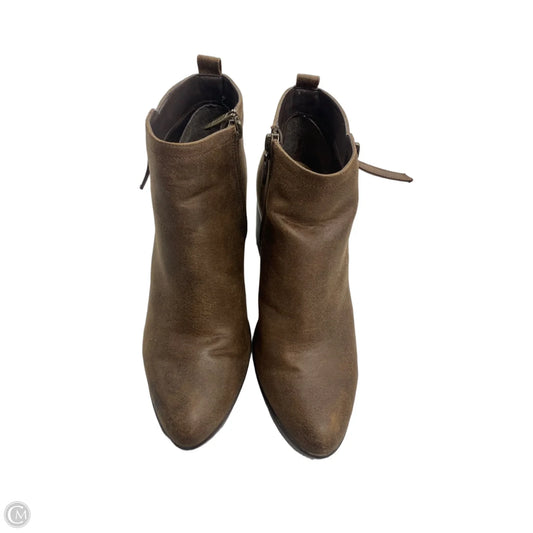 Boots Ankle Heels By Clothes Mentor In Brown, Size: 9