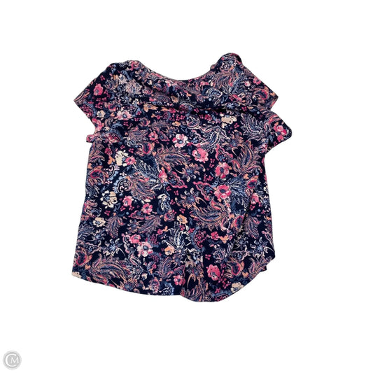 Top Short Sleeve By Croft And Barrow In Multi-colored, Size: 1x