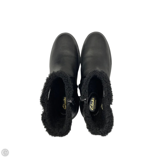 Boots Ankle Flats By Clarks In Black, Size: 8