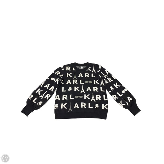 Sweater Designer By Karl Lagerfeld In Black, Size: L