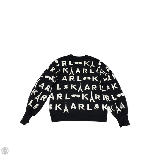 Sweater Designer By Karl Lagerfeld In Black, Size: L