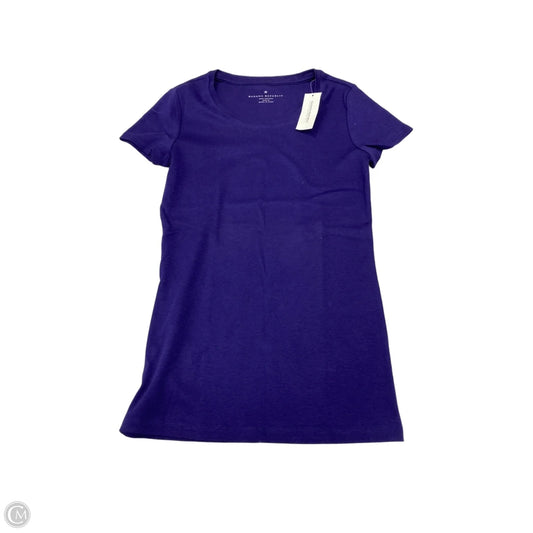 Top Short Sleeve Basic By Banana Republic In Blue, Size: M