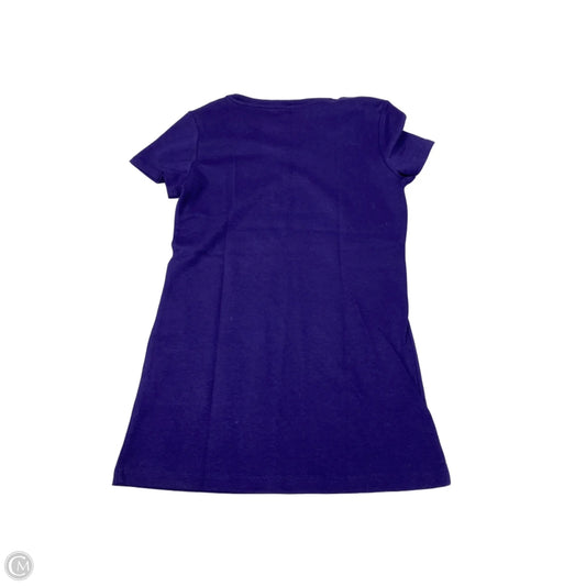 Top Short Sleeve Basic By Banana Republic In Blue, Size: M