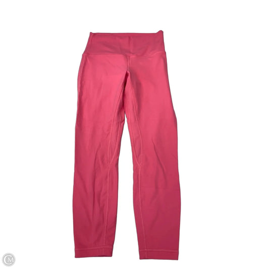 Athletic Leggings By Lululemon In Pink, Size: 8