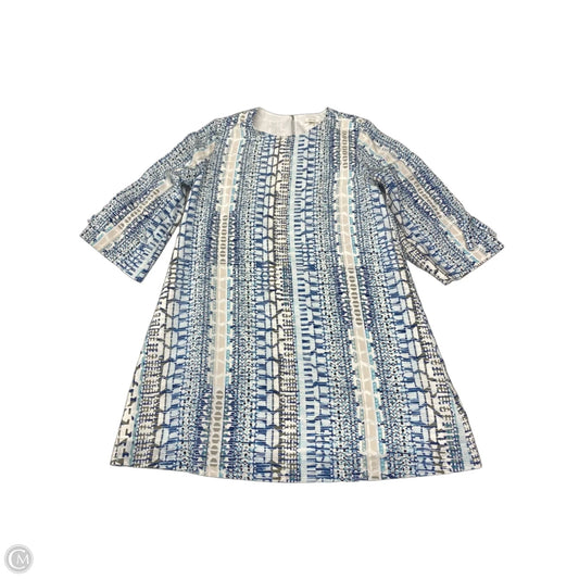 Dress Casual Midi By Tyler Boe In Blue & White, Size: M