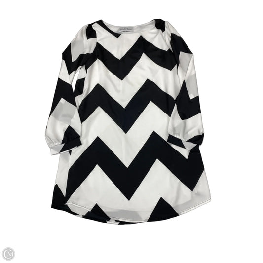 Dress Casual Midi By Gabrielle In Black & White, Size: M