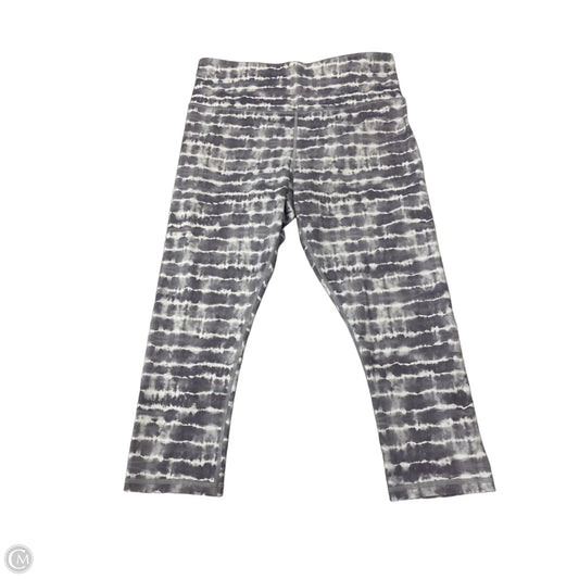 Athletic Leggings Capris By Athleta In Grey & White, Size: L