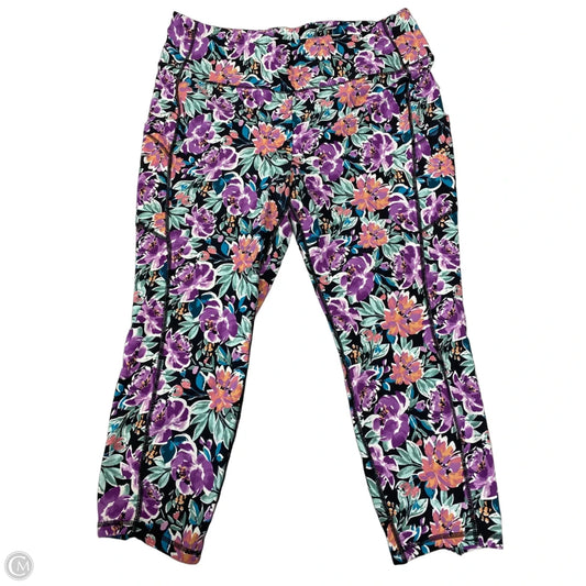 Athletic Leggings By Torrid In Floral Print, Size: 3x
