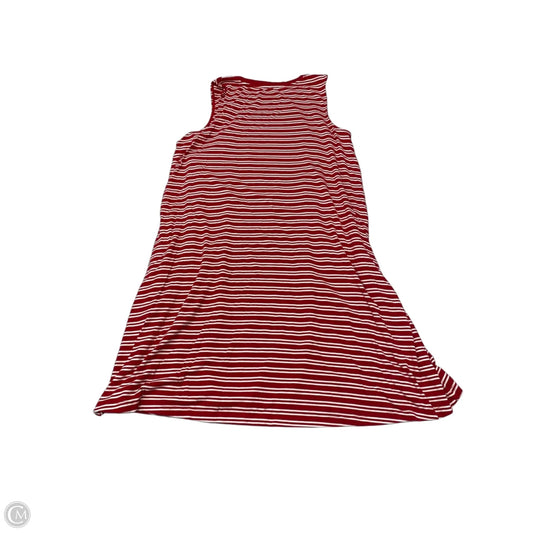 Dress Casual Midi By Time And Tru In Red & White, Size: Xl