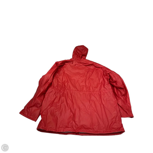 Coat Raincoat By Totes In Red, Size: M