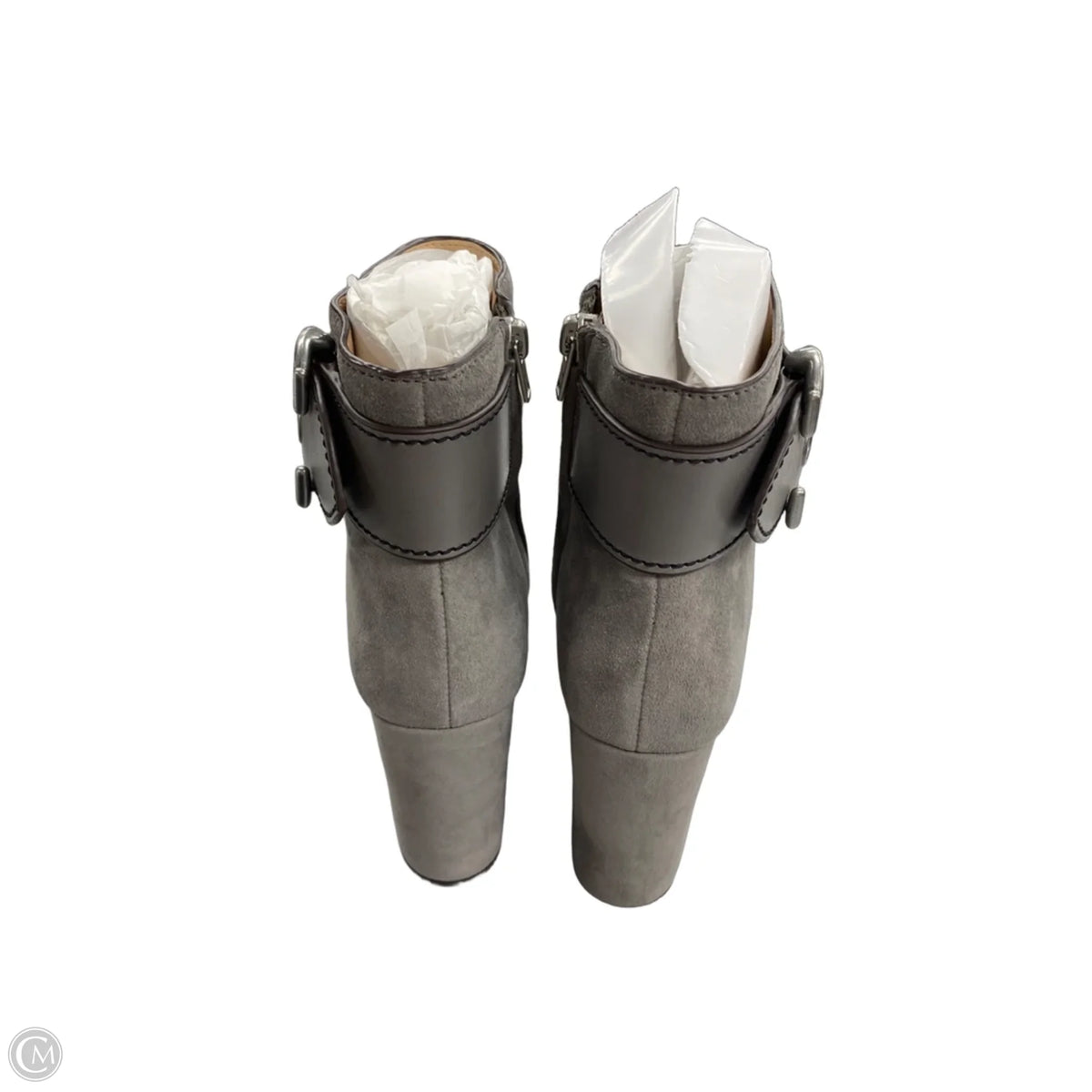 Boots Designer By Coach In Grey, Size: 7