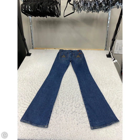 Jeans Flared By 7 For All Mankind In Blue Denim, Size: 4