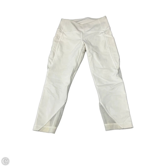 Athletic Capris By Lululemon In Cream, Size: 4