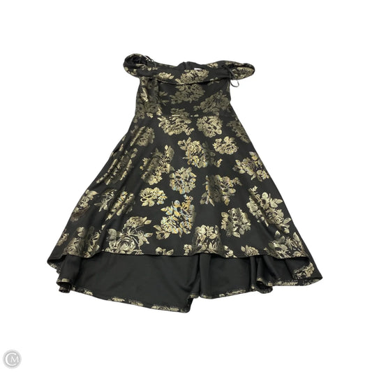 Dress Party Midi By Premier Amour In Black & Gold, Size: 16