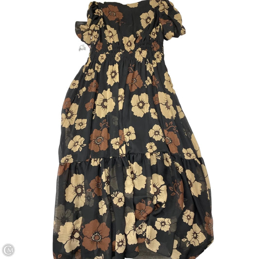 Dress Casual Maxi By Taylor In Black & Brown, Size: L