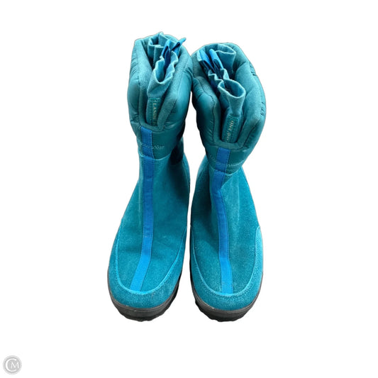 Boots Snow By Lands End In Teal, Size: 8