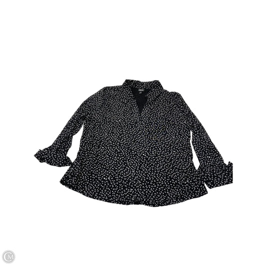 Blouse Long Sleeve By Inc In Black & White, Size: 1x