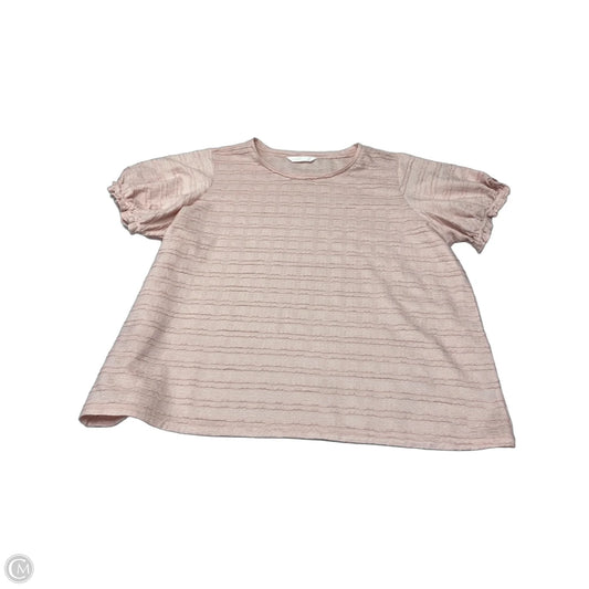 Top Short Sleeve By Lc Lauren Conrad In Pink, Size: 2x