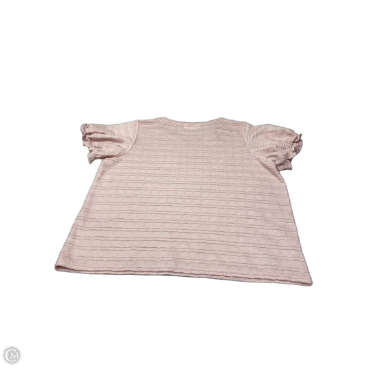 Top Short Sleeve By Lc Lauren Conrad In Pink, Size: 2x