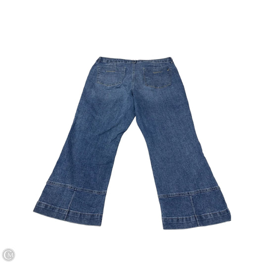 Jeans Wide Leg By Nautica In Blue Denim, Size: 16