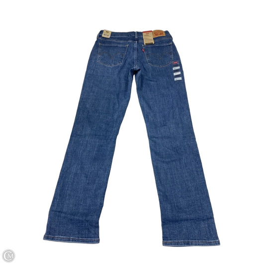 Jeans Straight By Levis In Blue Denim, Size: 4