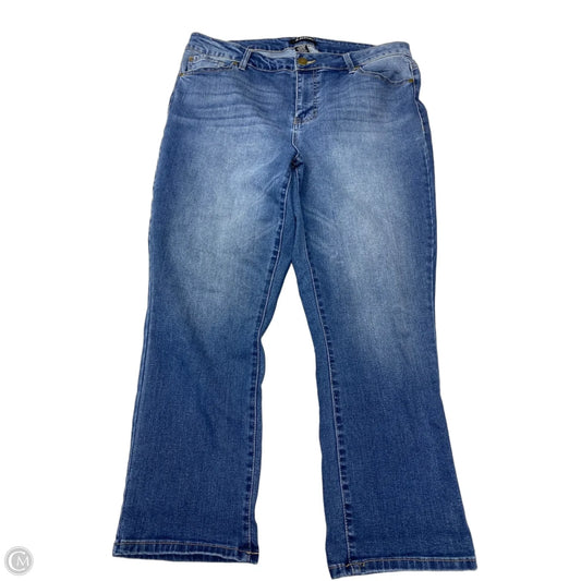 Jeans Cropped By D Jeans In Blue Denim, Size: 16
