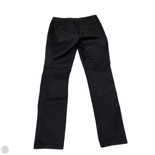 Jeans Straight By Roz And Ali In Black Denim, Size: 12