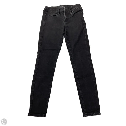 Jeans Skinny By American Eagle In Black, Size: 6p