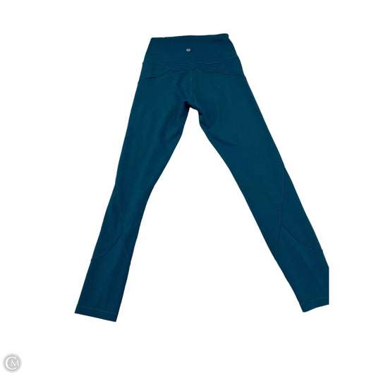 Athletic Leggings By Lululemon In Teal, Size: S