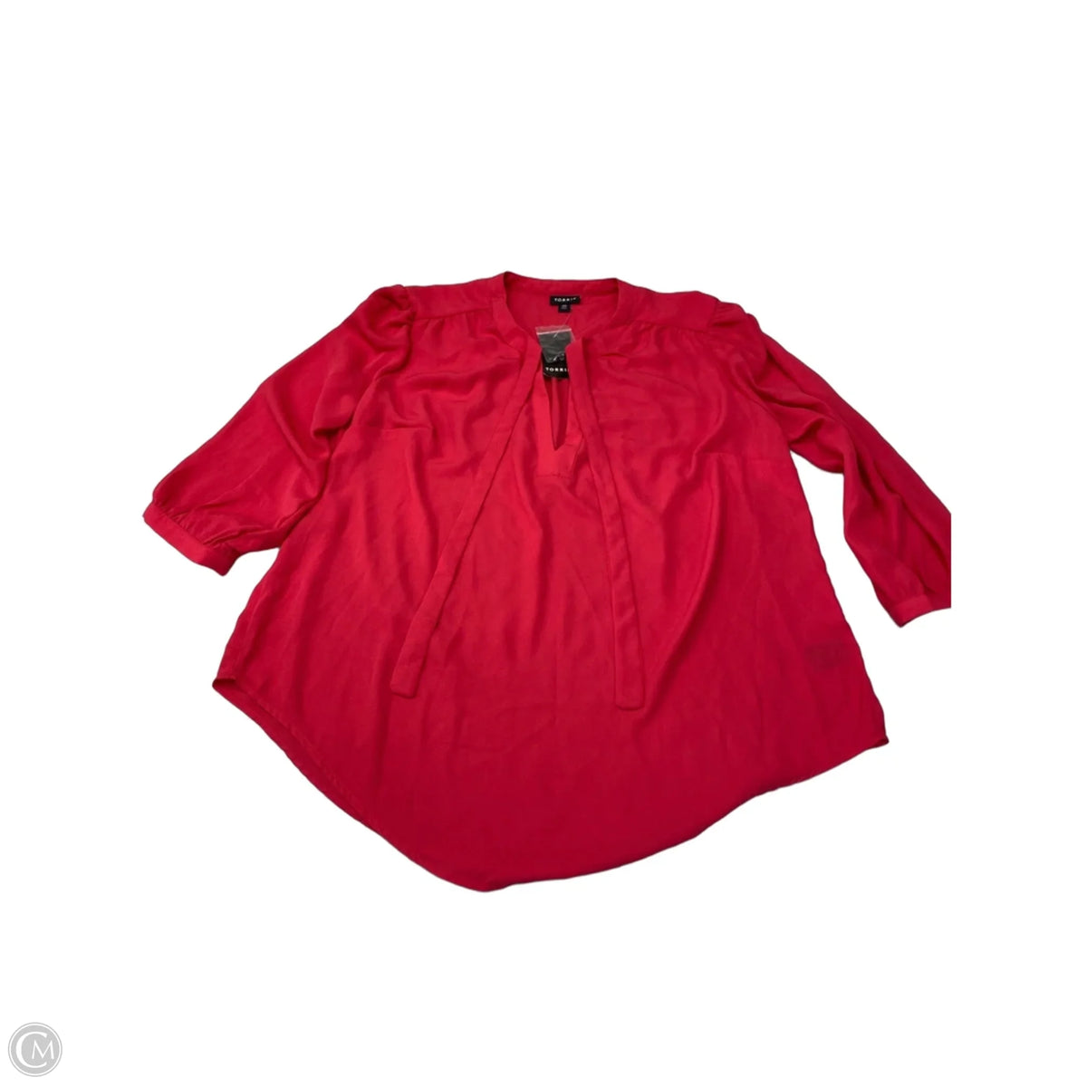 Blouse Long Sleeve By Torrid In Red, Size: M