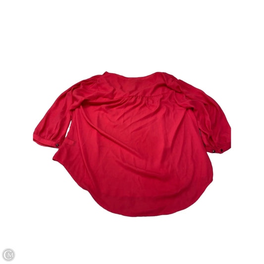 Blouse Long Sleeve By Torrid In Red, Size: M