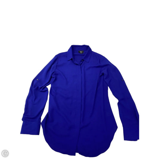 Blouse Long Sleeve By Mossimo In Blue, Size: Xs