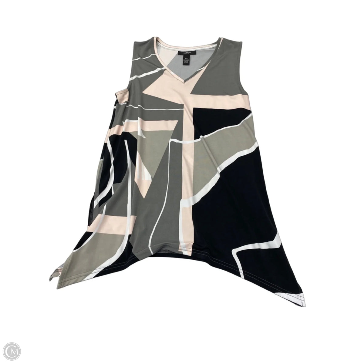 Tunic Sleeveless By Alfani In Geometric Pattern, Size: S