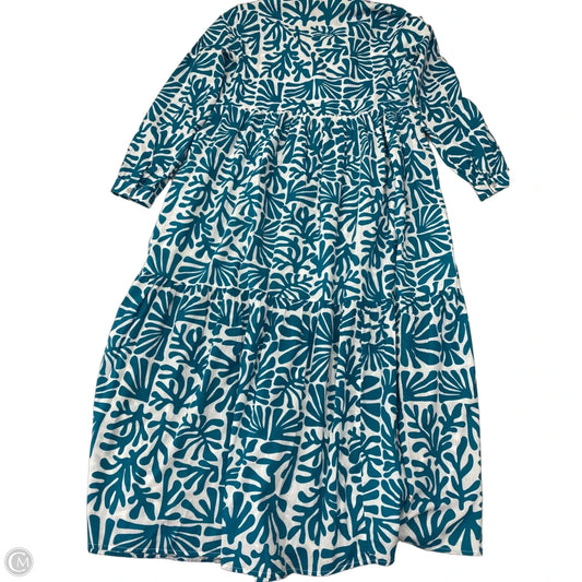 Dress Casual Maxi By Clothes Mentor In Blue & White, Size: S